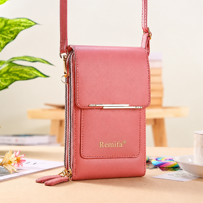 ✨✨残り3時間限定：Remifa®が50％OFF 2026年トレンド｜上品でミニマルなレディース向けタッチ操作対応スマホショルダーウォレット