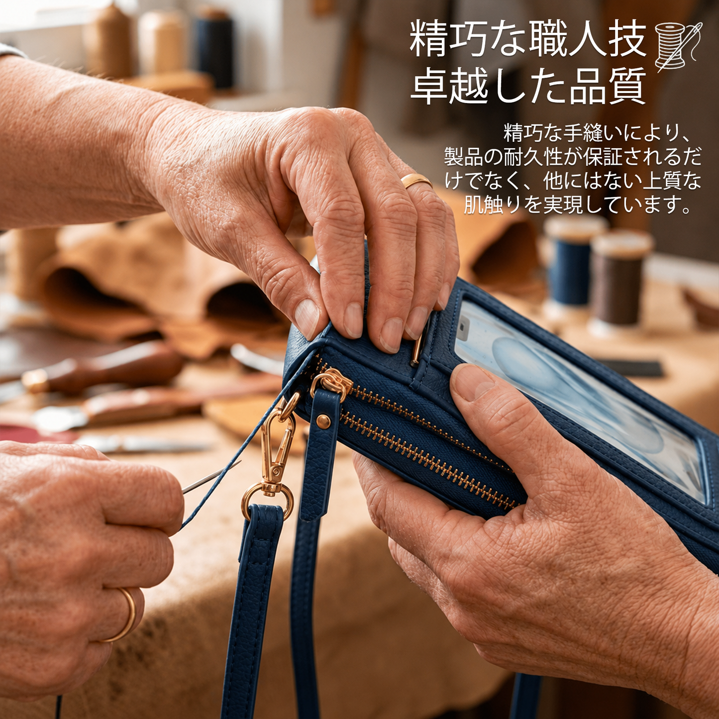 ✨✨残り3時間限定：Remifa®が50％OFF 2026年トレンド｜上品でミニマルなレディース向けタッチ操作対応スマホショルダーウォレット