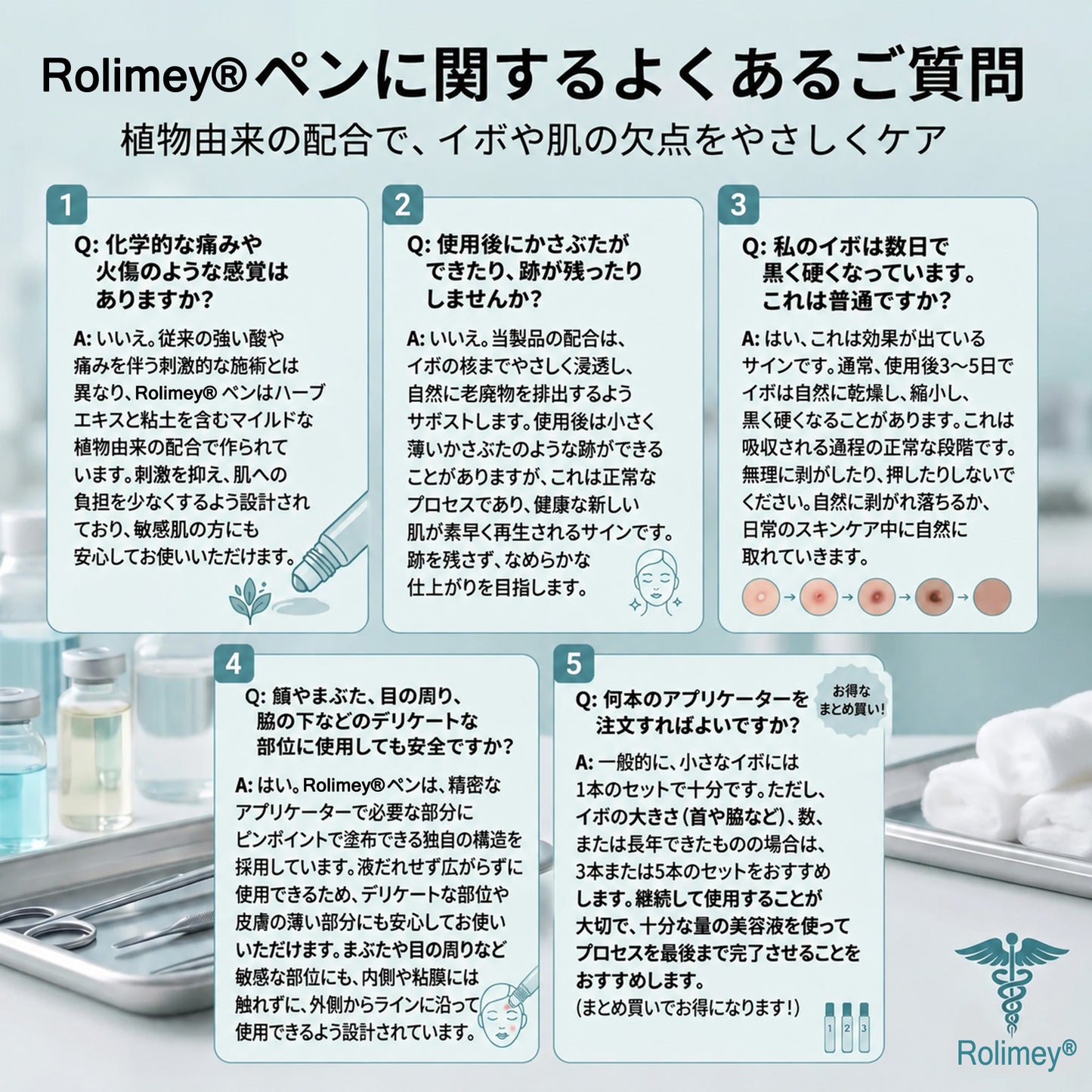 公式ショップ ✅｜Rolimey® 7日間集中ケア 肌のイボ・角質粒・シミのような色ムラケアに特化した美容パッチ👩‍⚕️ （痛みなし・傷跡なし・正確に塗布できるロールオンアプリケーター）🔥